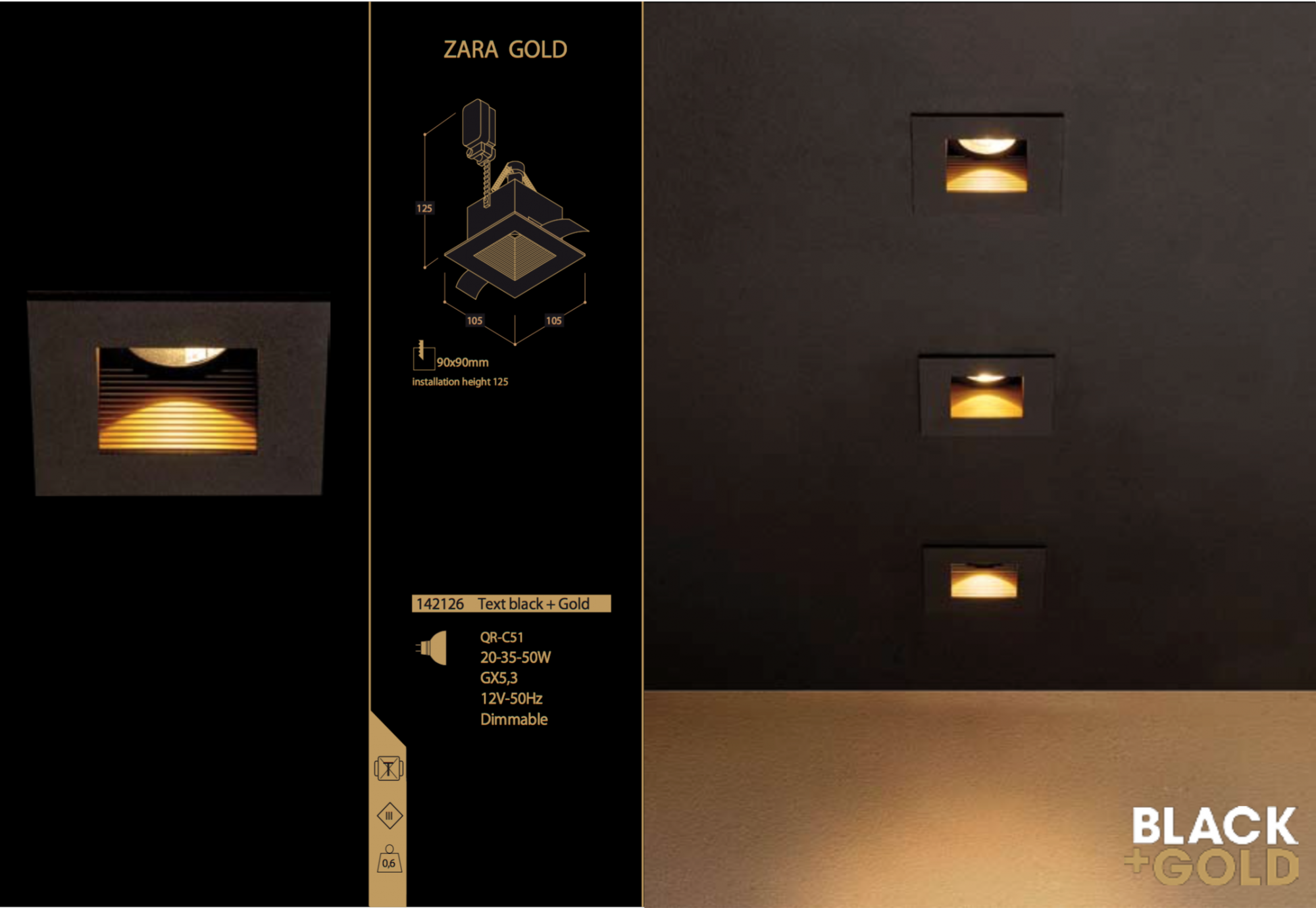 TAL noir et doré Zara Gold
