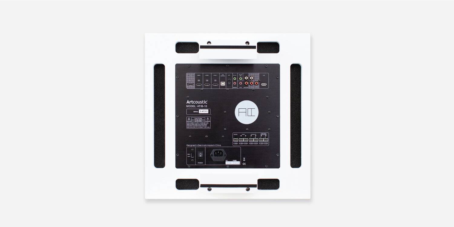 vue arrière caisson de basse artcoustic atib à Cannes