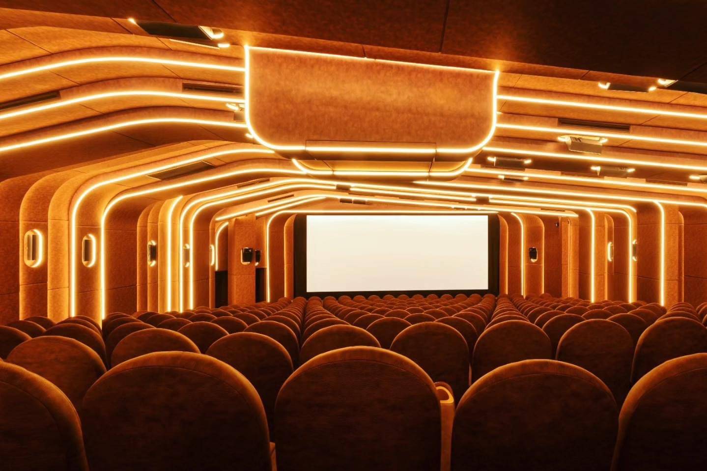 Enceinte surround atmos salle de cinema