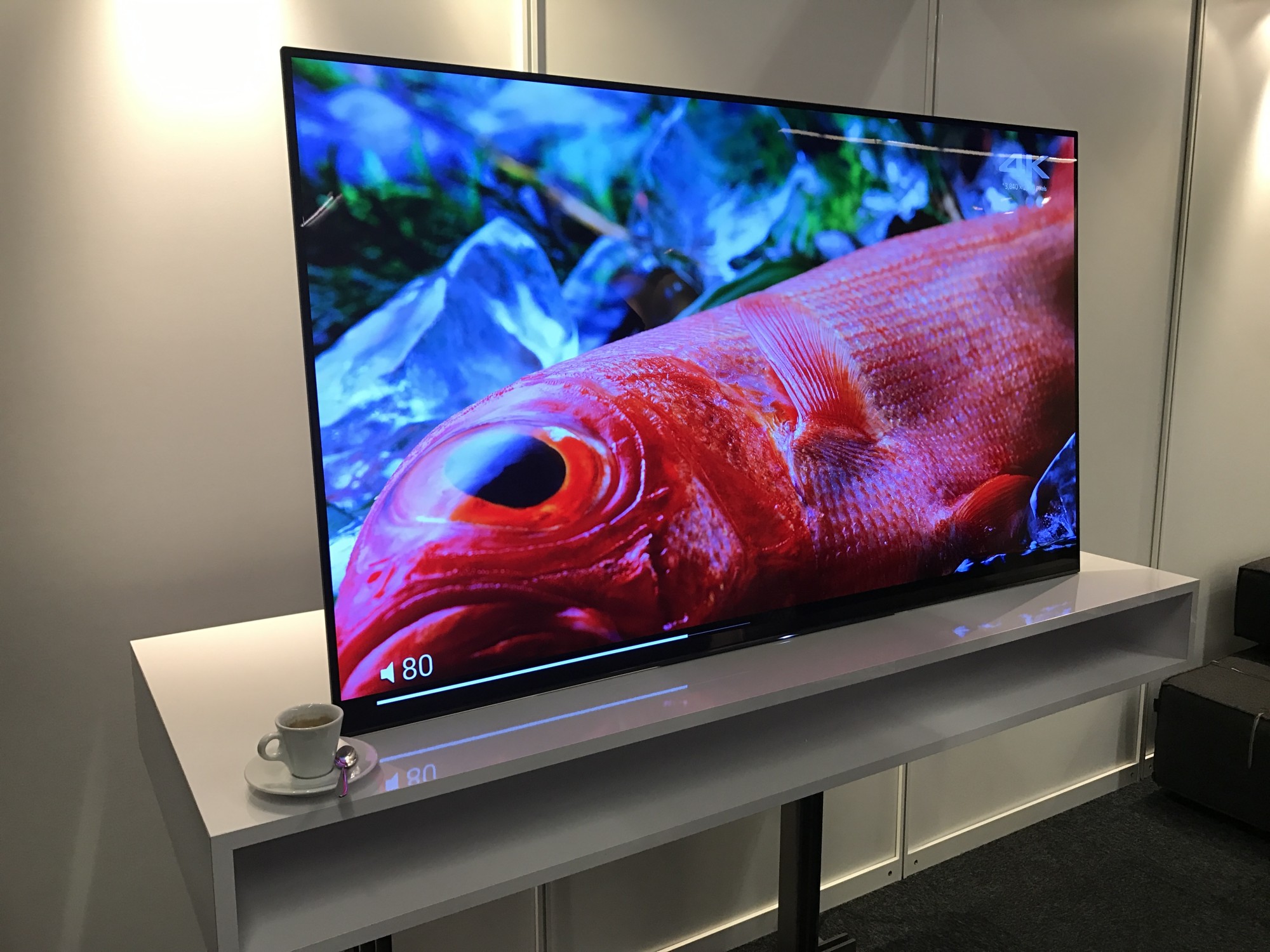 Nouveau Sony OLED avec haut parleur intégré à la dalle avant ISE amsterdam 2017