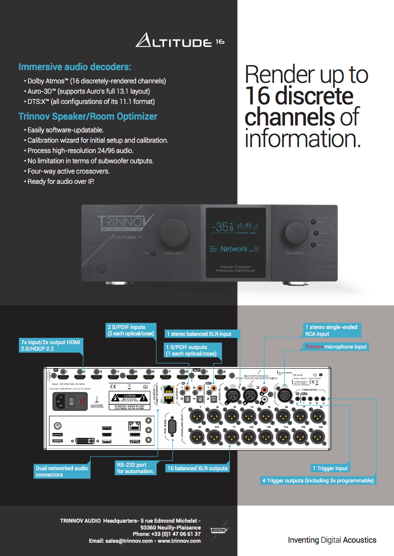 Trinnov altitude 16 à Antibes dans le 06
