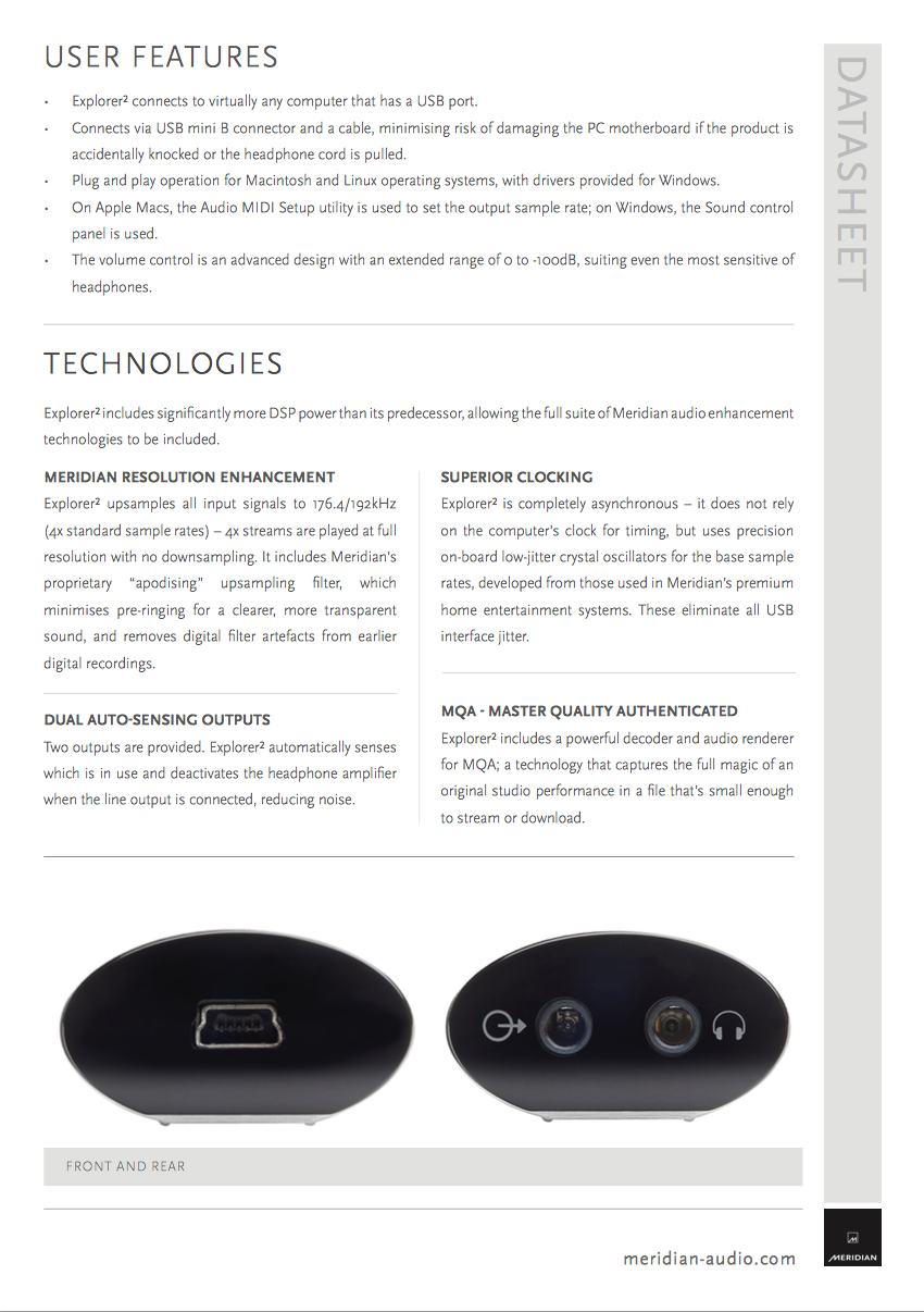 dac explorer 2 meridian ampli casque mqa