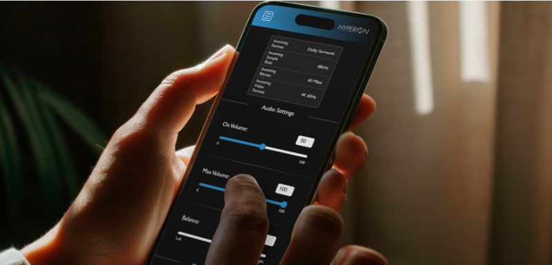 AUDIOCONTROL Axis gestion application eARC Dante home cinema premium marseille