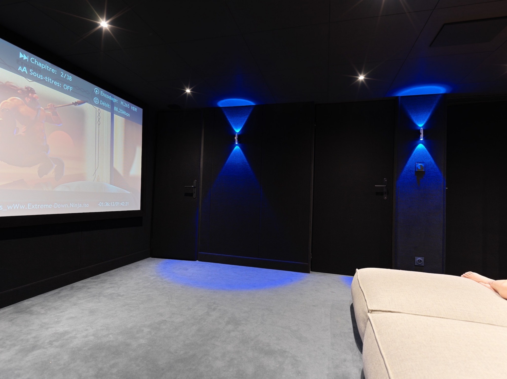 Conception d’une Salle de cinéma privé pour particulier à Cannes