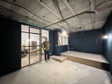 Salle de cinéma privé en sous sol à côté de château Lacoste Aix en provence